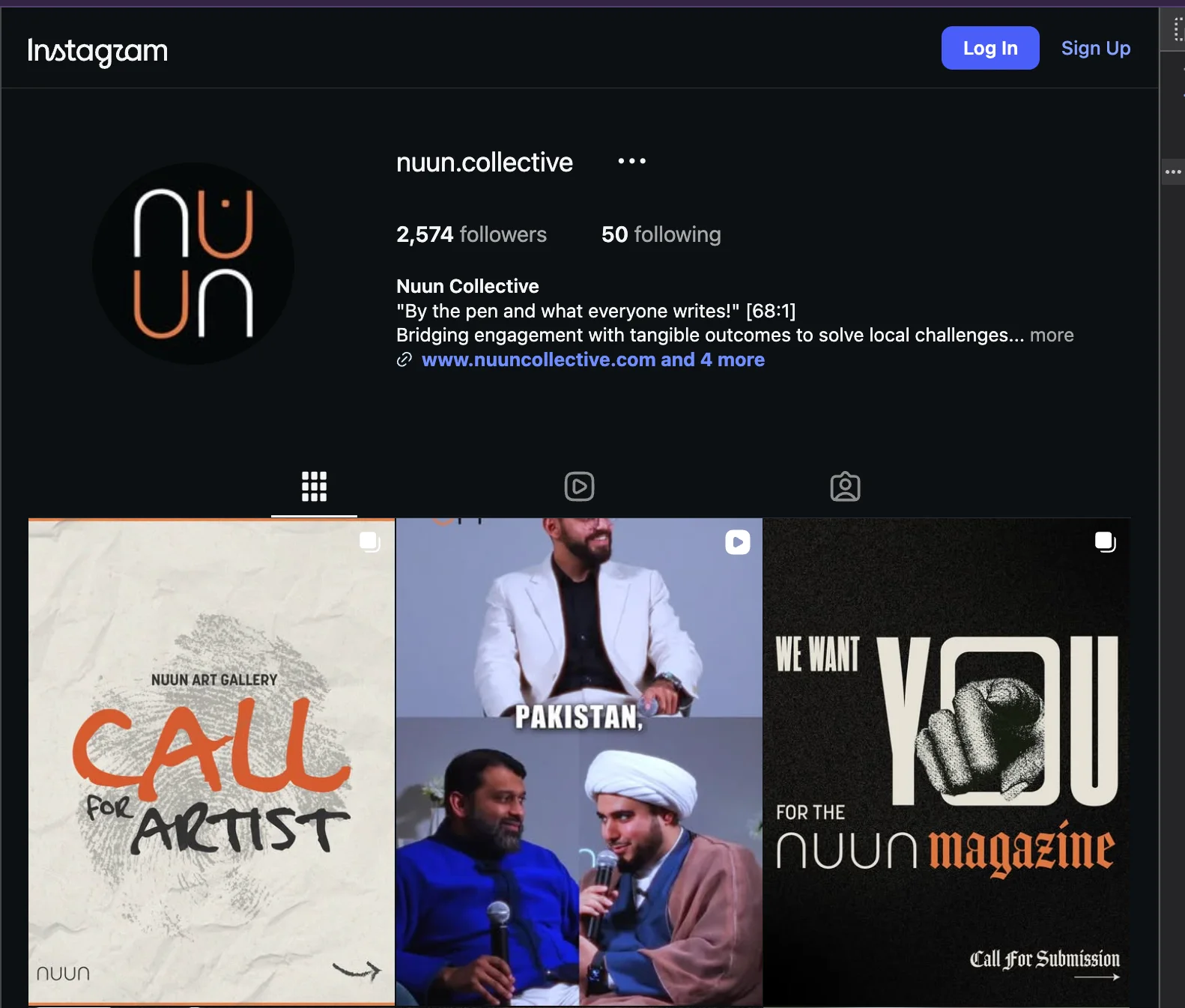 Nuun Collective Instagram profile
