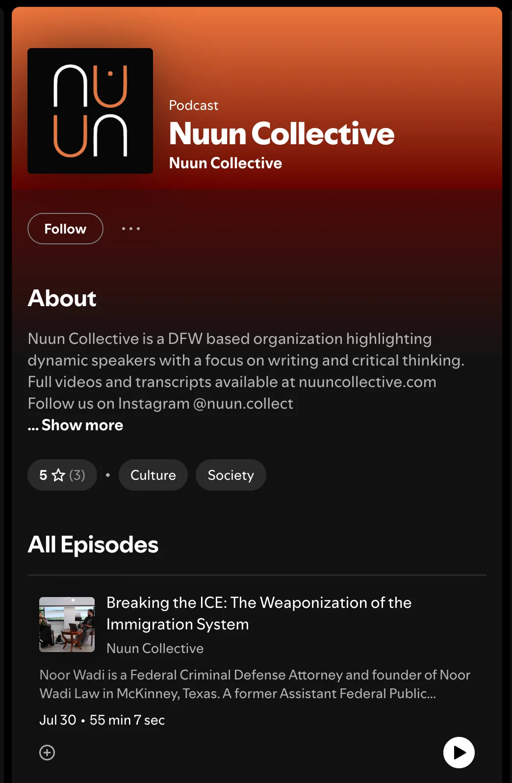 Nuun Collective podcast on Spotify