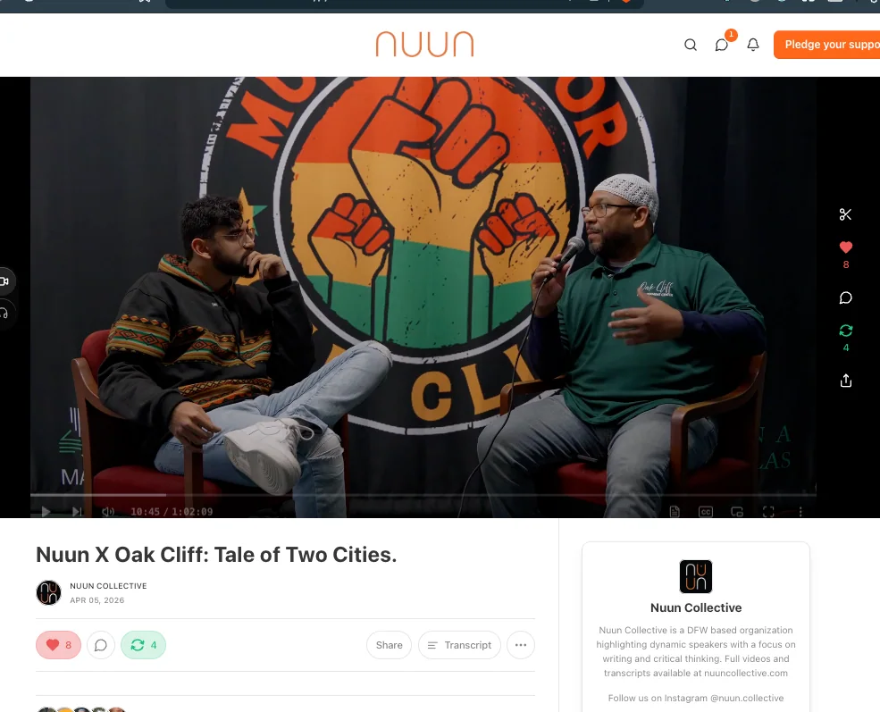 Screenshot of the Nuun x Oak Cliff: Tale of Two Cities article
