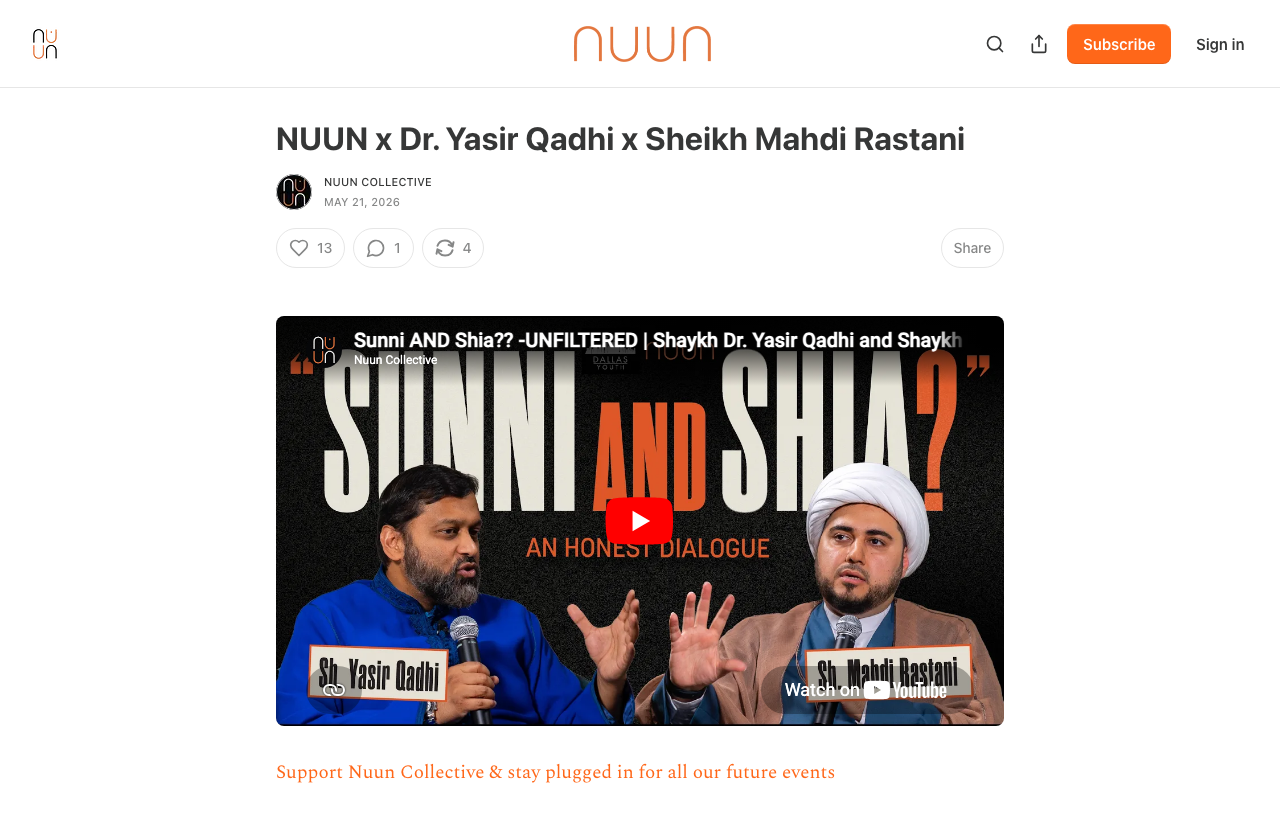Screenshot of the Nuun x Dr. Yasir Qadhi x Sheikh Mahdi article